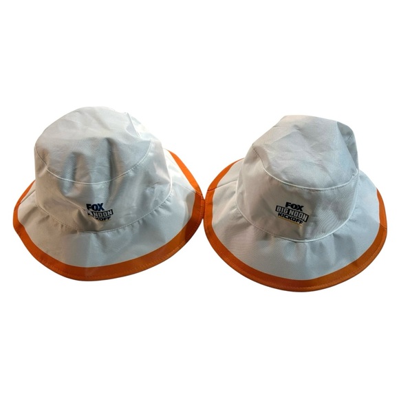 Lot (2) Fox Big Noon Kickoff Bucket Hat Cap White College Football NEW - Picture 2 of 7